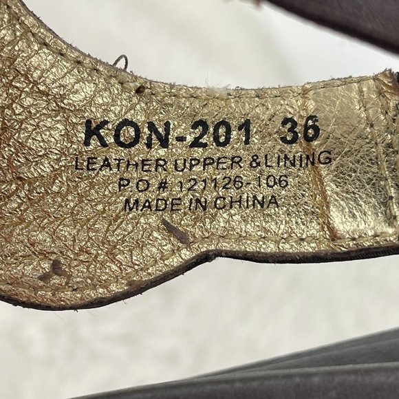 Alegria Mom 201 Leather Sandals Shoes 36 Sz 6 Beaded Kongoh Gladiators Boho - Picture 7 of 9